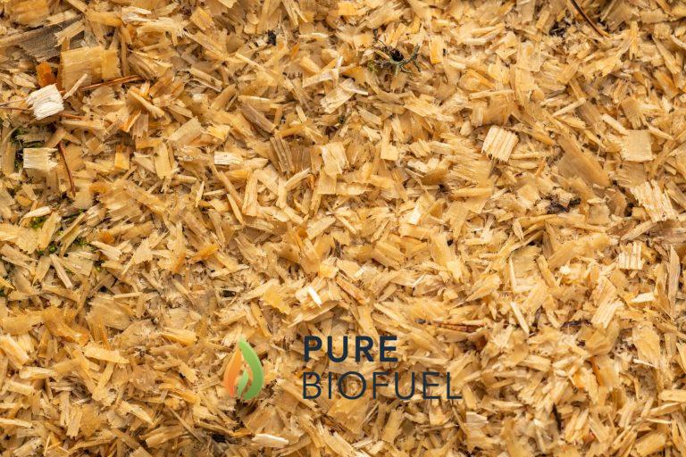 Natural wood shavings and sawdust texture